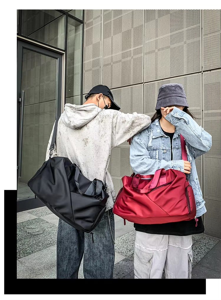 Custom Nylon Foldable Duffel Bag 20-30L – Waterproof Gym & Travel Bag with Dry Wet Separation product detail