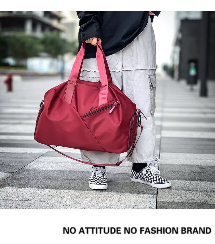 Custom Nylon Foldable Duffel Bag 20-30L – Waterproof Gym & Travel Bag with Dry Wet Separation product detail