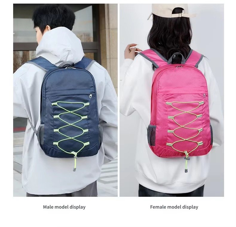 Custom Foldable Nylon Hiking Backpack 20-37L – Packable Waterproof Outdoor Daypack product detail