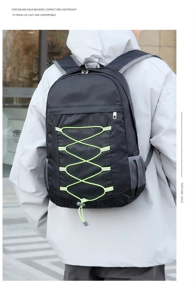 Custom Foldable Nylon Hiking Backpack 20-37L – Packable Waterproof Outdoor Daypack product detail