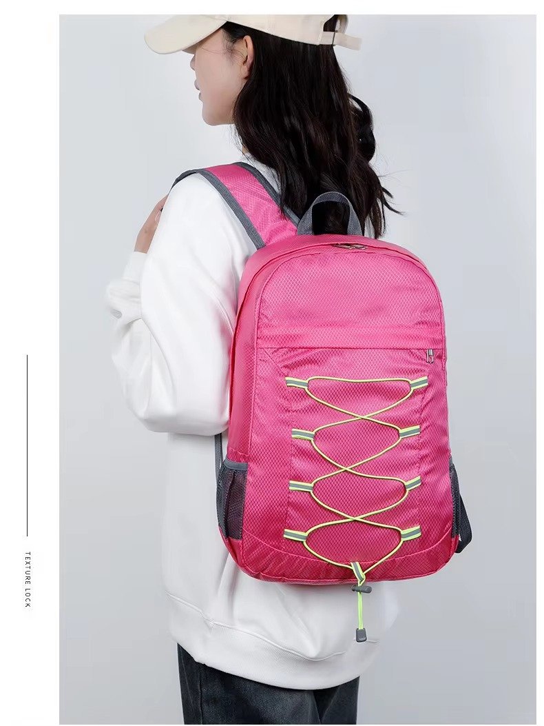 Custom Foldable Nylon Hiking Backpack 20-37L – Packable Waterproof Outdoor Daypack product detail