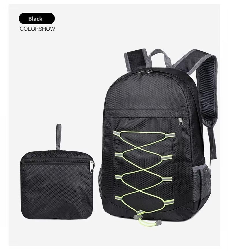 Custom Foldable Nylon Hiking Backpack 20-37L – Packable Waterproof Outdoor Daypack product detail