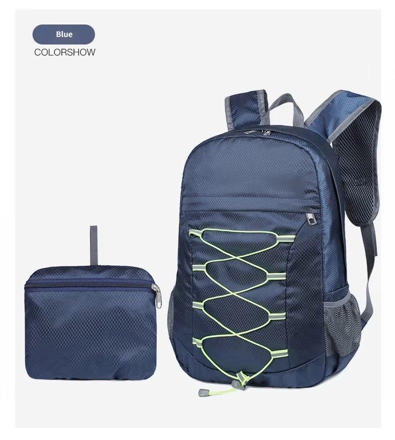 Custom Foldable Nylon Hiking Backpack 20-37L – Packable Waterproof Outdoor Daypack product detail