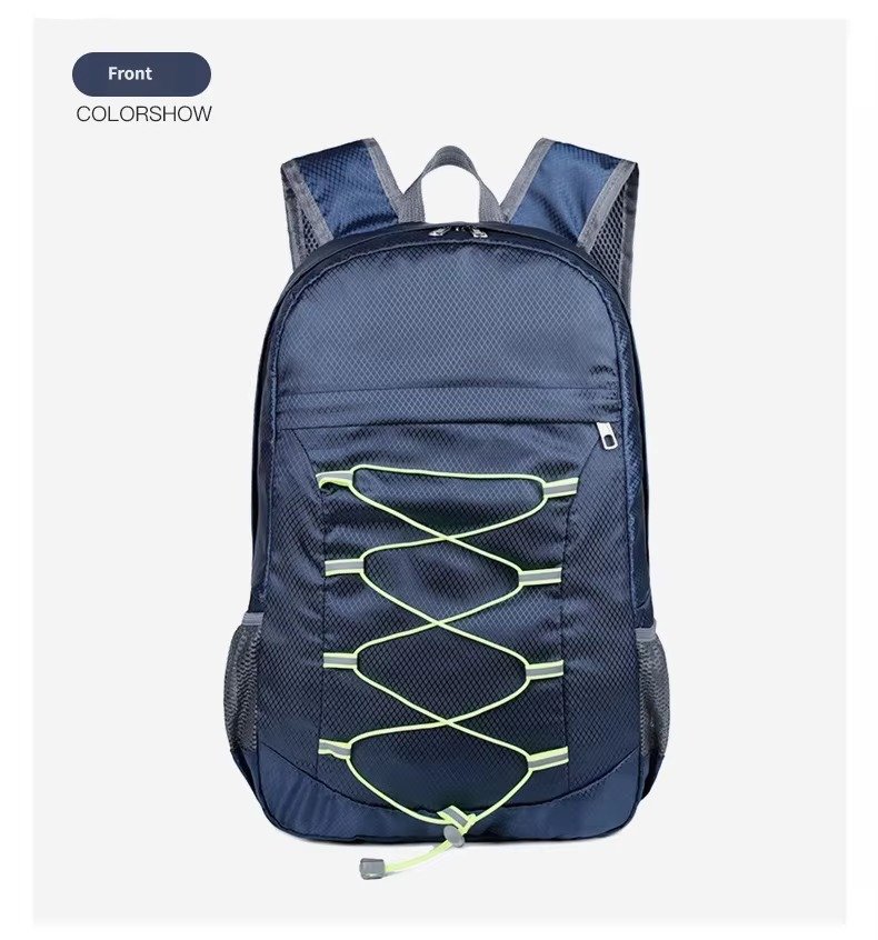Custom Foldable Nylon Hiking Backpack 20-37L – Packable Waterproof Outdoor Daypack product detail