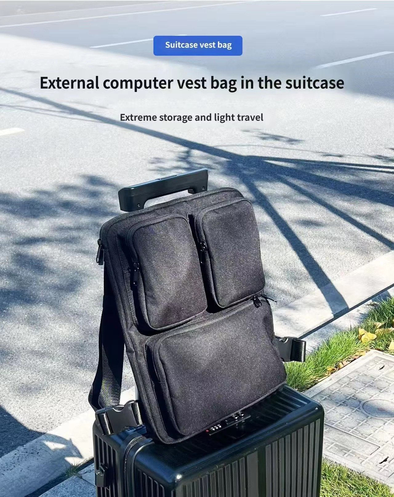Custom Logo Oxford Business Laptop Backpack 20-35L – Expandable Cabin Travel Bag product detail