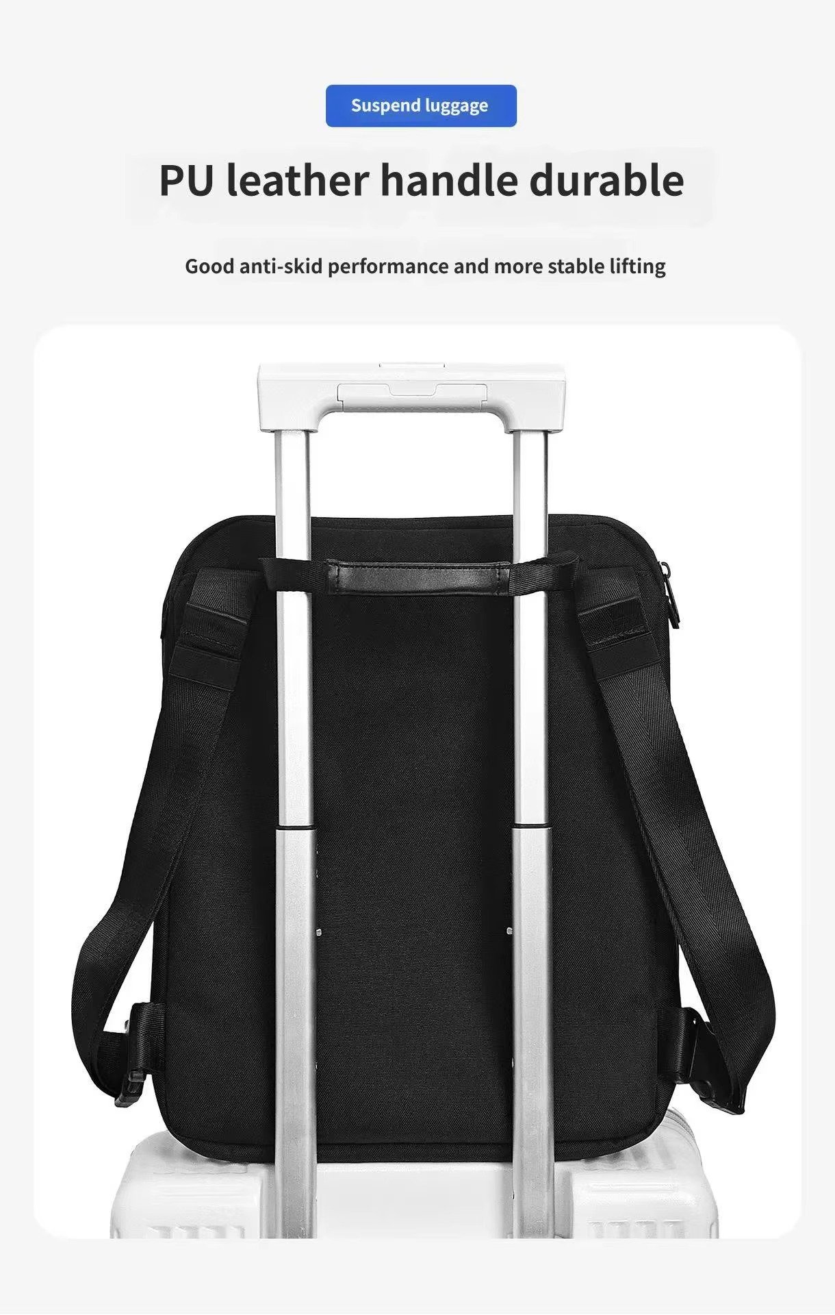 Custom Logo Oxford Business Laptop Backpack 20-35L – Expandable Cabin Travel Bag product detail
