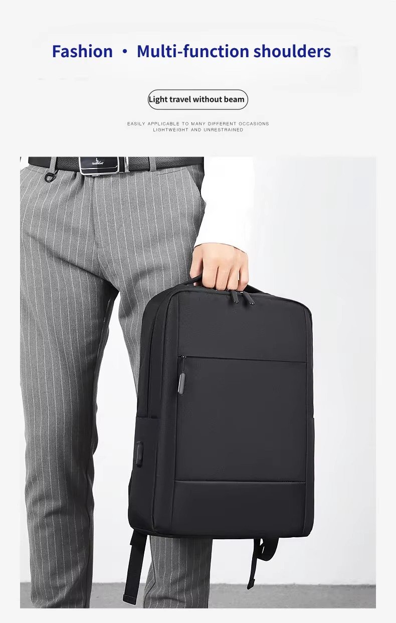Custom Oxford Laptop Backpack with USB Charging Port 20-39L – Business College Travel Bag product detail