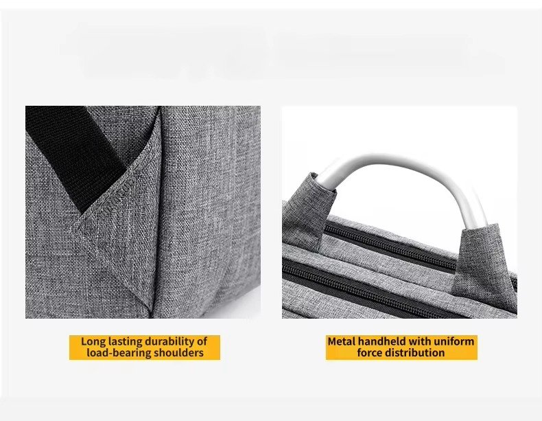 Custom Nylon Laptop Backpack with Hard Metal Handle – Business Computer Bag for College & Commute product detail