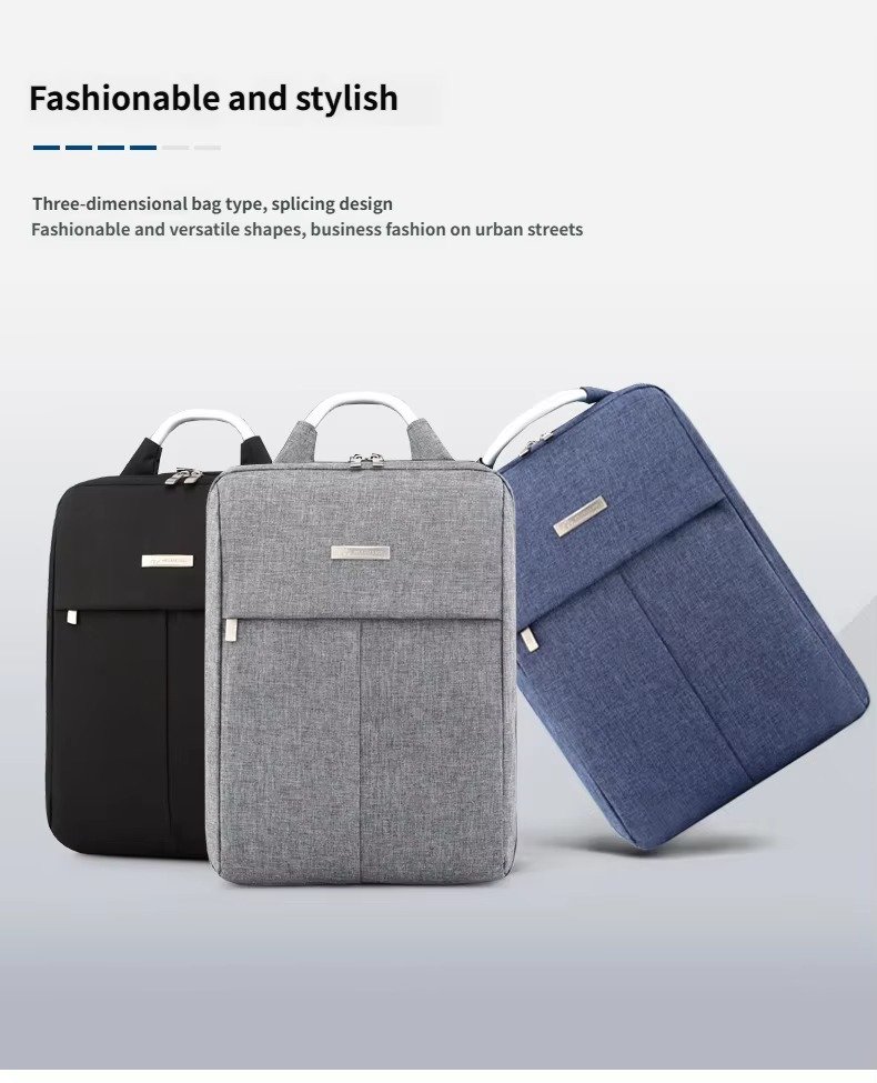 Custom Nylon Laptop Backpack with Hard Metal Handle – Business Computer Bag for College & Commute product detail
