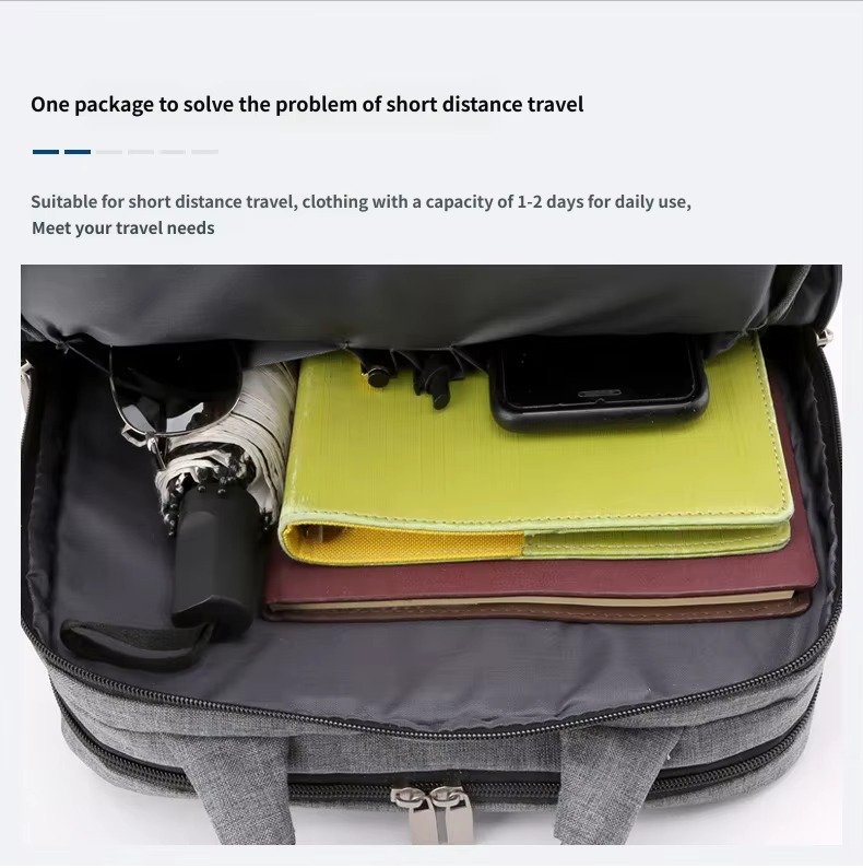 Custom Nylon Laptop Backpack with Hard Metal Handle – Business Computer Bag for College & Commute product detail