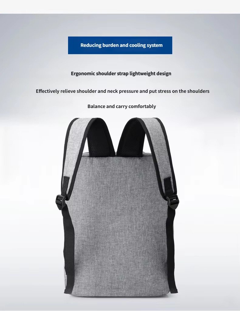 Custom Nylon Laptop Backpack with Hard Metal Handle – Business Computer Bag for College & Commute product detail