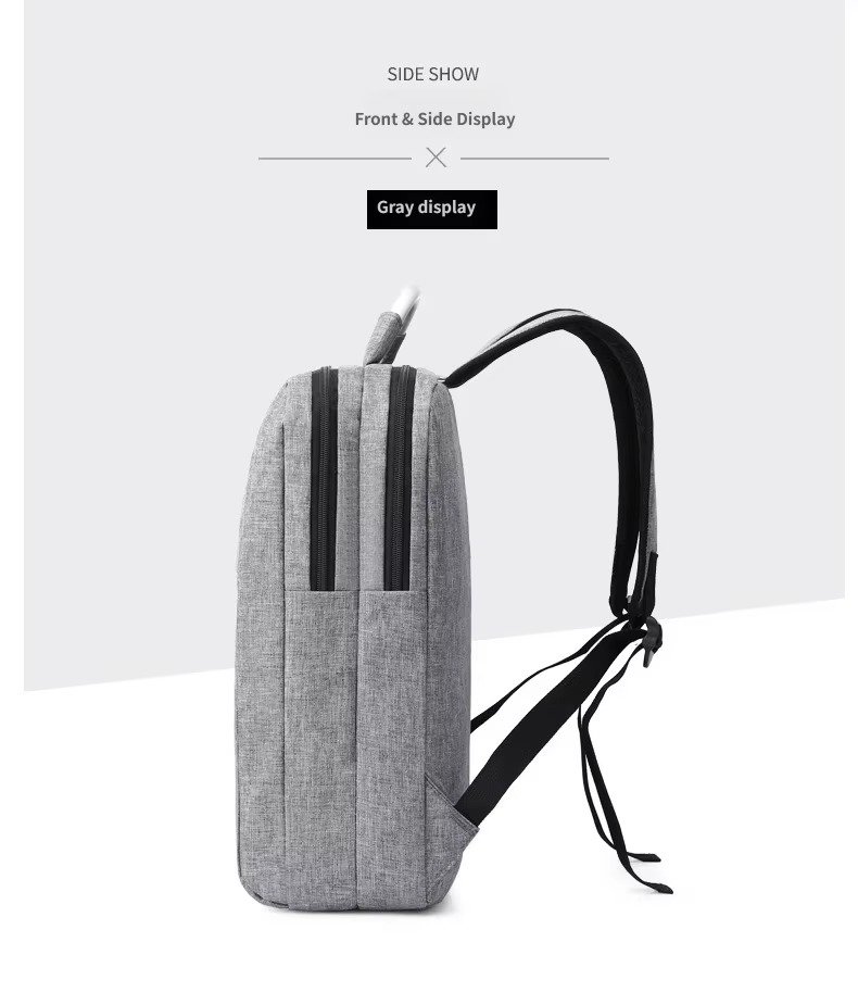 Custom Nylon Laptop Backpack with Hard Metal Handle – Business Computer Bag for College & Commute product detail