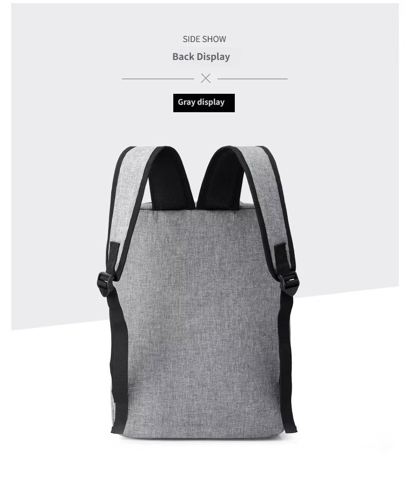 Custom Nylon Laptop Backpack with Hard Metal Handle – Business Computer Bag for College & Commute product detail