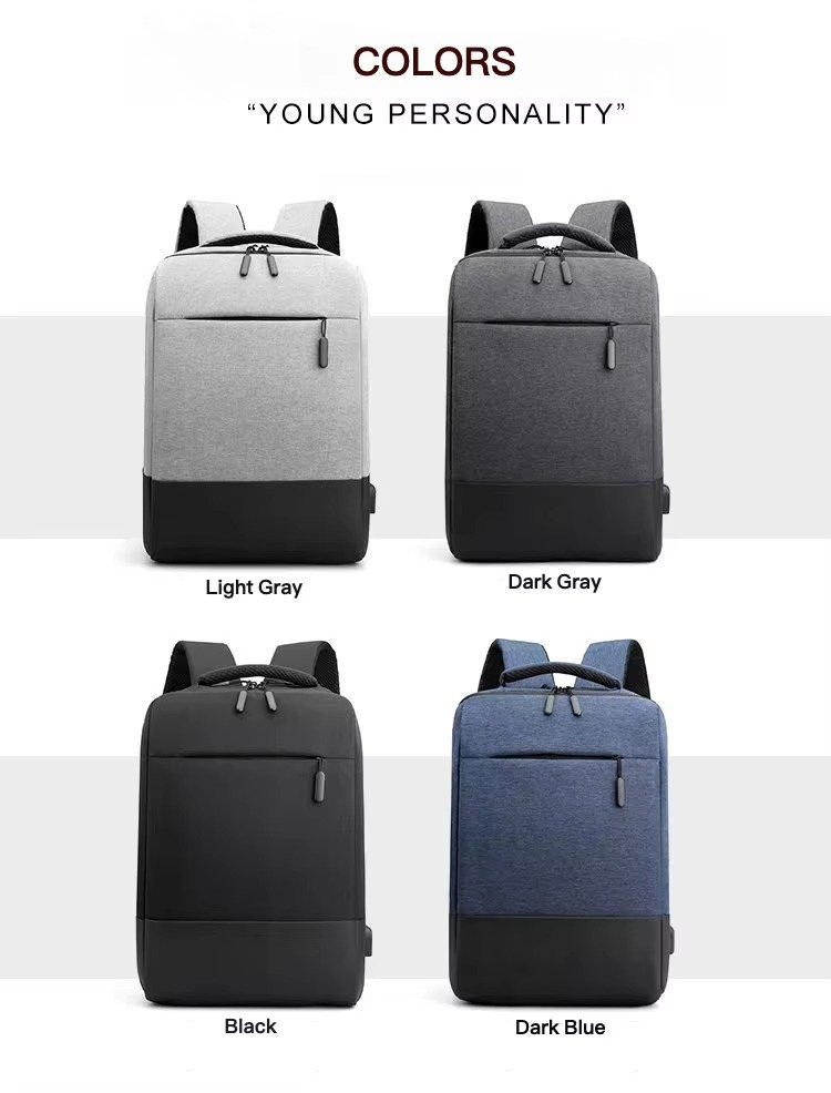 Custom Nylon Business Laptop Backpack with USB Charging Port – Daypack for Work & Commute product detail