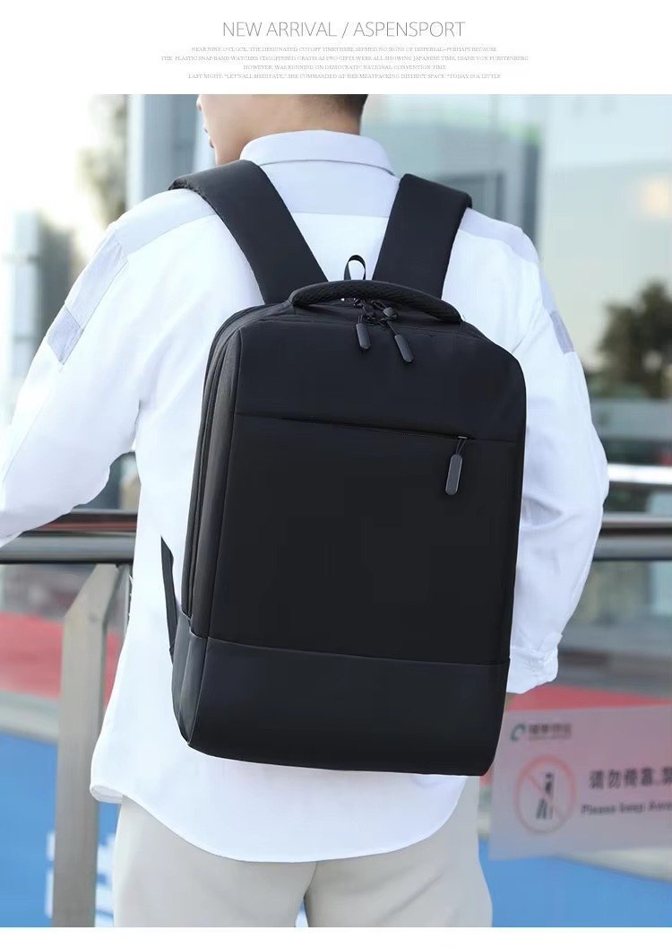 Custom Nylon Business Laptop Backpack with USB Charging Port – Daypack for Work & Commute product detail