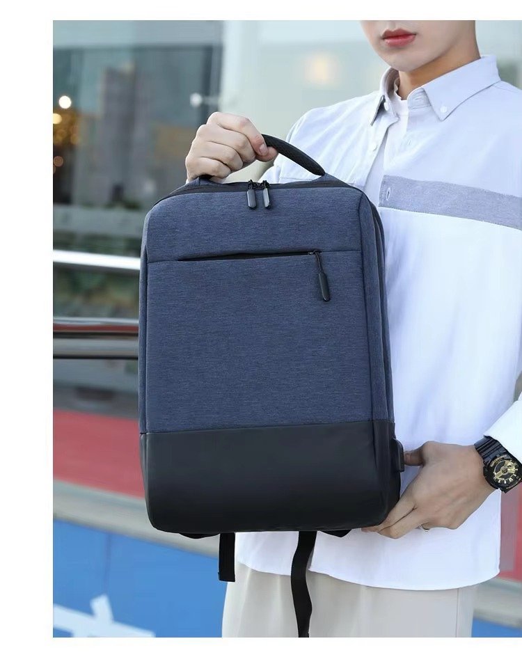 Custom Nylon Business Laptop Backpack with USB Charging Port – Daypack for Work & Commute product detail