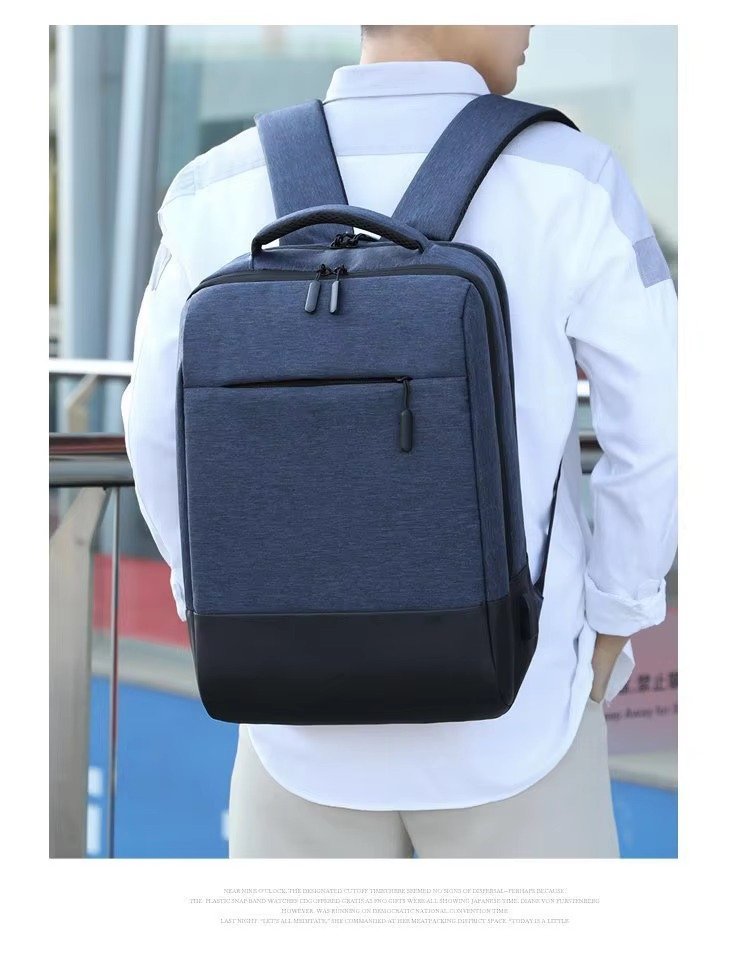 Custom Nylon Business Laptop Backpack with USB Charging Port – Daypack for Work & Commute product detail
