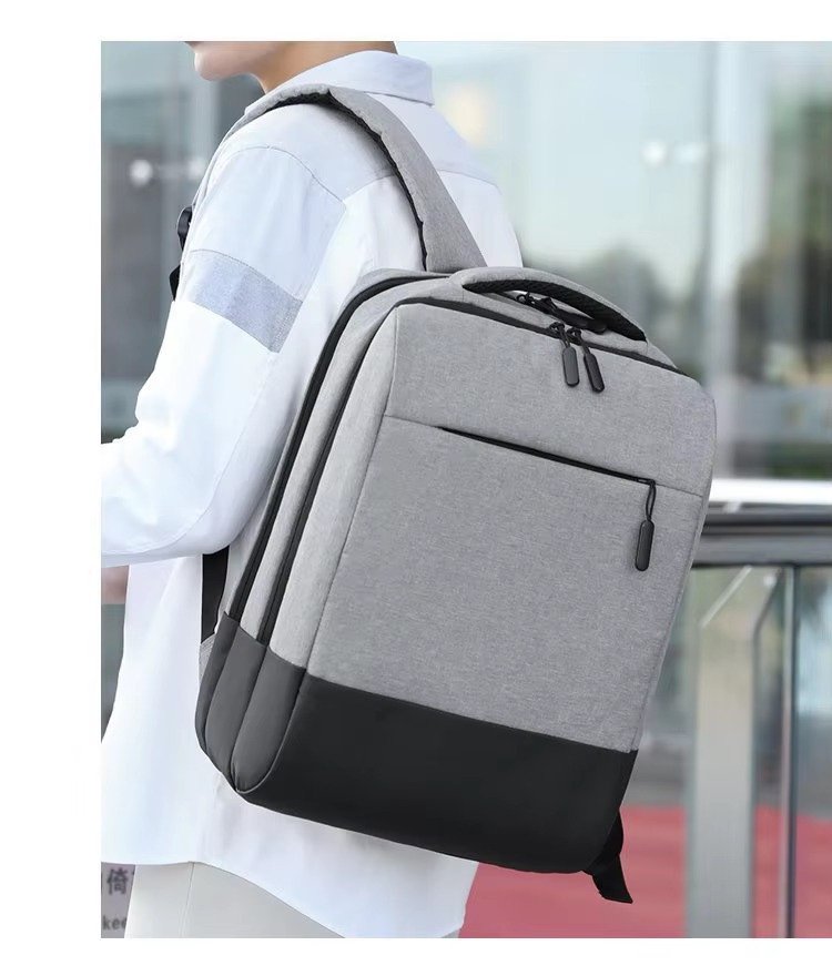 Custom Nylon Business Laptop Backpack with USB Charging Port – Daypack for Work & Commute product detail