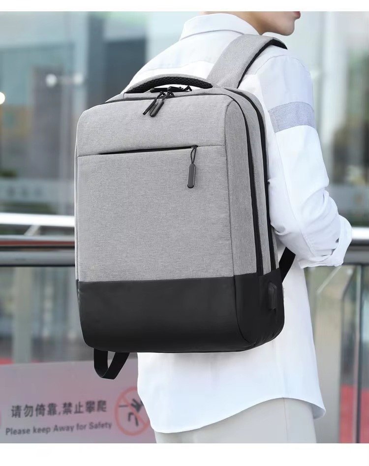 Custom Nylon Business Laptop Backpack with USB Charging Port – Daypack for Work & Commute product detail