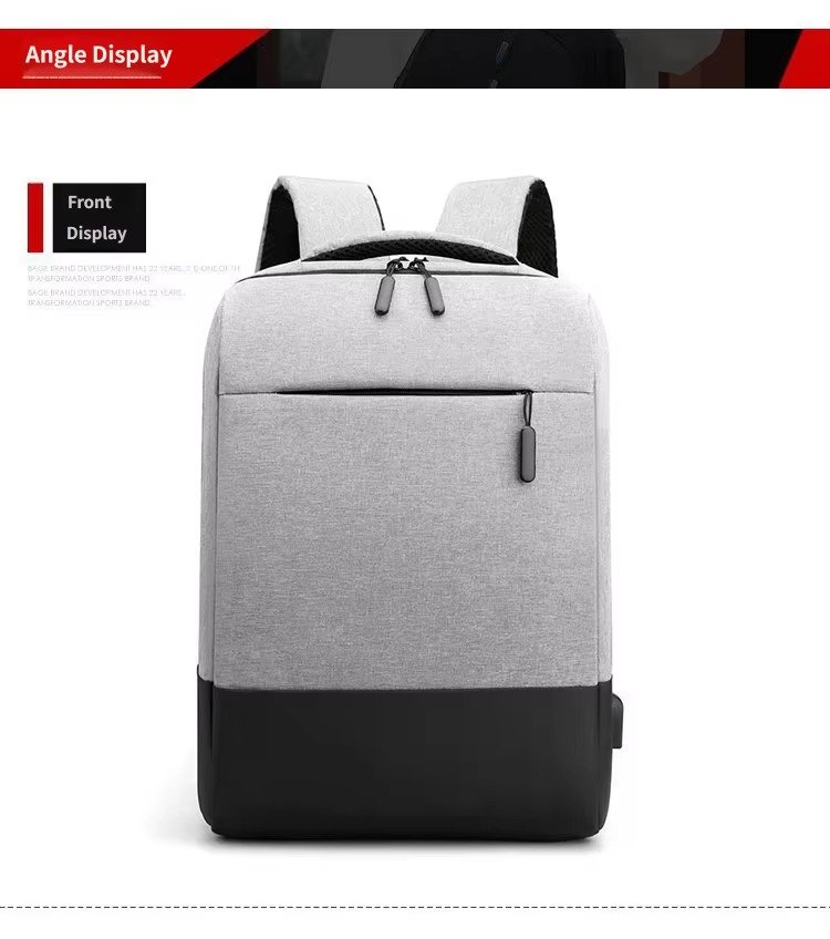 Custom Nylon Business Laptop Backpack with USB Charging Port – Daypack for Work & Commute product detail