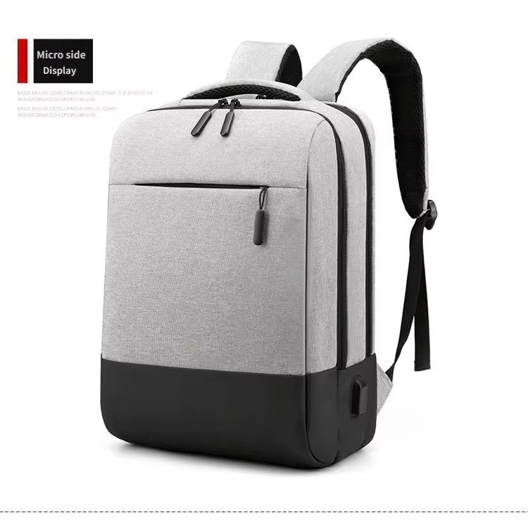 Custom Nylon Business Laptop Backpack with USB Charging Port – Daypack for Work & Commute product detail