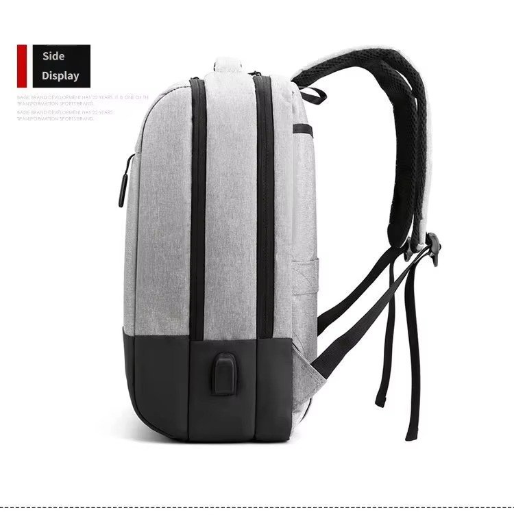 Custom Nylon Business Laptop Backpack with USB Charging Port – Daypack for Work & Commute product detail