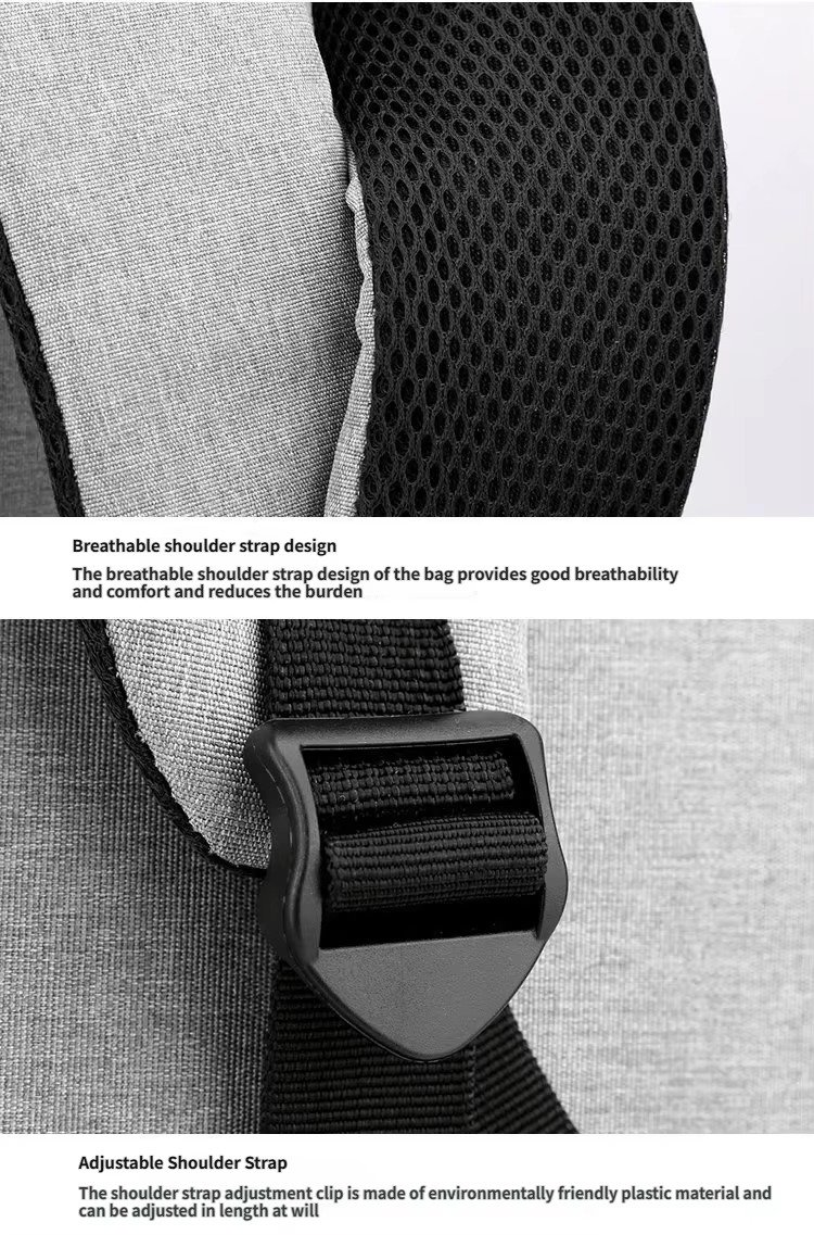 Custom Nylon Business Laptop Backpack with USB Charging Port – Daypack for Work & Commute product detail