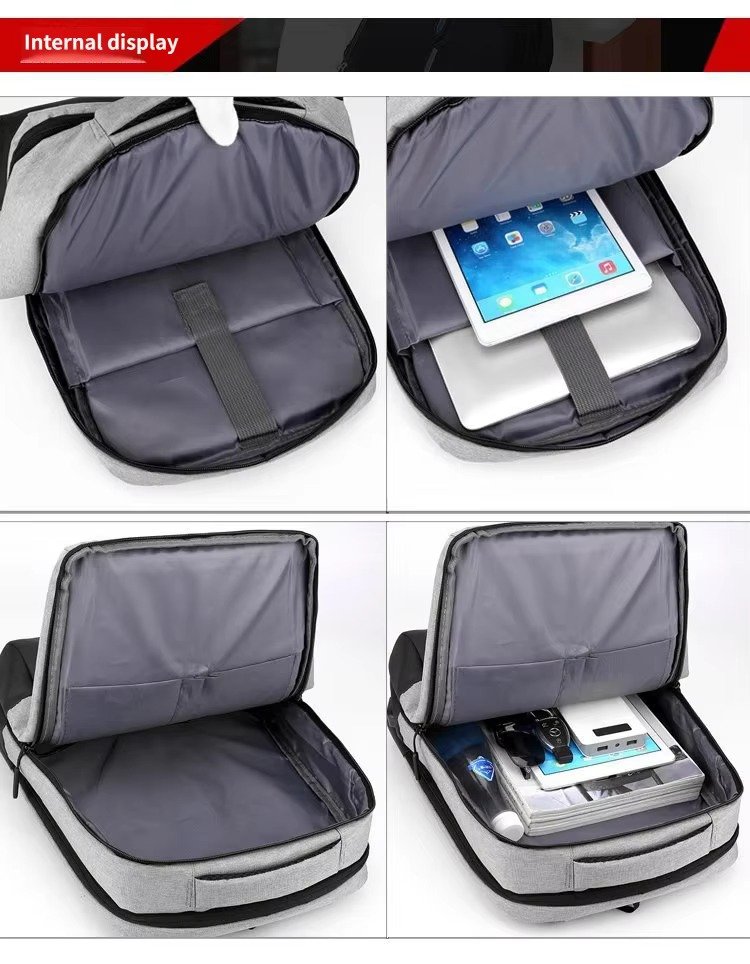 Custom Nylon Business Laptop Backpack with USB Charging Port – Daypack for Work & Commute product detail