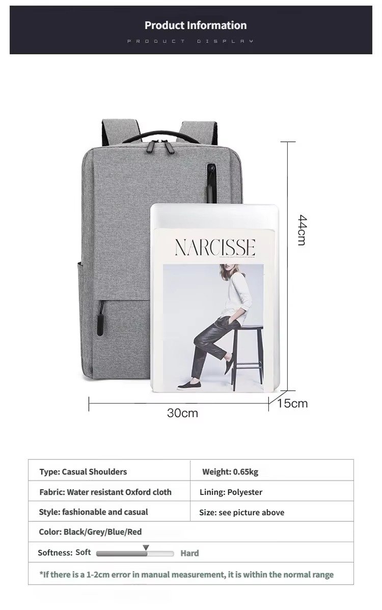 Large Capacity Multifunctional USB Charging Travel Laptop Backpack Business Computer Bag Casual Unisex College Student Schoolbag product detail