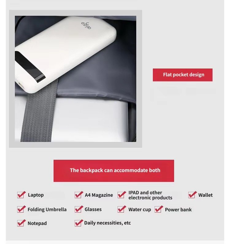 Large Capacity Multifunctional USB Charging Travel Laptop Backpack Business Computer Bag Casual Unisex College Student Schoolbag product detail