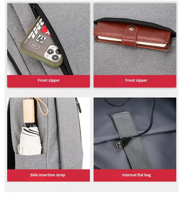 Large Capacity Multifunctional USB Charging Travel Laptop Backpack Business Computer Bag Casual Unisex College Student Schoolbag product detail