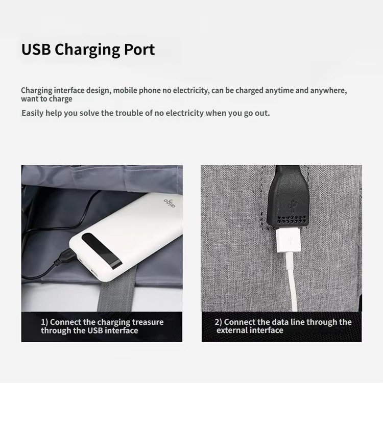 Large Capacity Multifunctional USB Charging Travel Laptop Backpack Business Computer Bag Casual Unisex College Student Schoolbag product detail