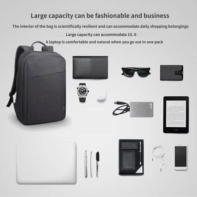 Customized High Quality Business Laptop Backpack Waterproof Durable Notebook Bag Lightweight Casual College Student Schoolbag product detail