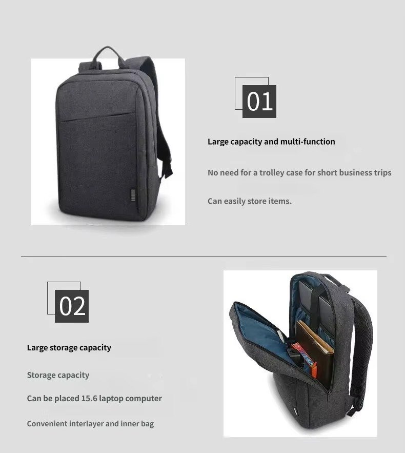 Customized High Quality Business Laptop Backpack Waterproof Durable Notebook Bag Lightweight Casual College Student Schoolbag product detail
