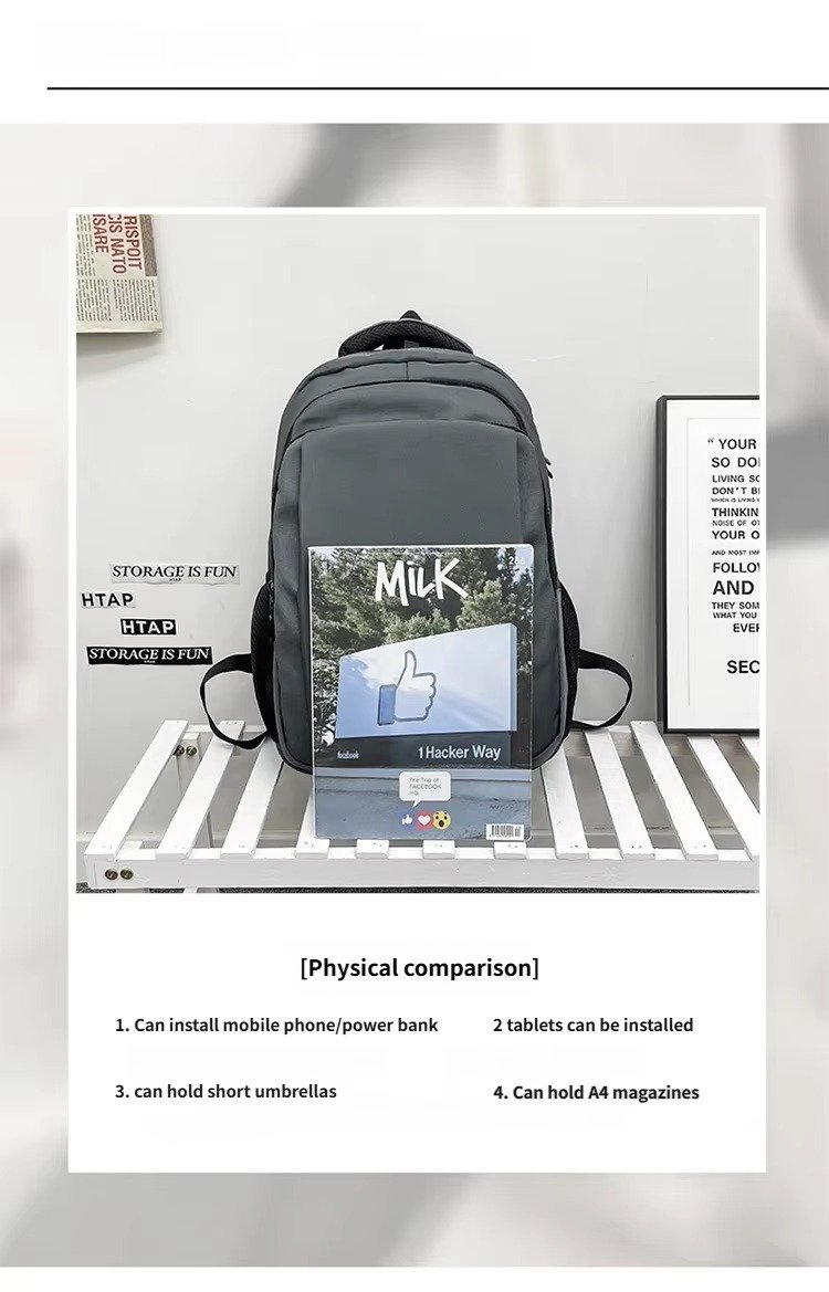 Customized Unisex Fashion Large Capacity Waterproof Laptop Backpack for School Travel Universal Design Leisure Sports Schoolbag product detail