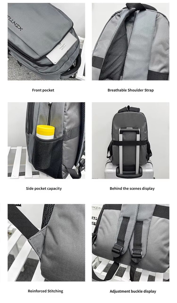 Customized Unisex Fashion Large Capacity Waterproof Laptop Backpack for School Travel Universal Design Leisure Sports Schoolbag product detail