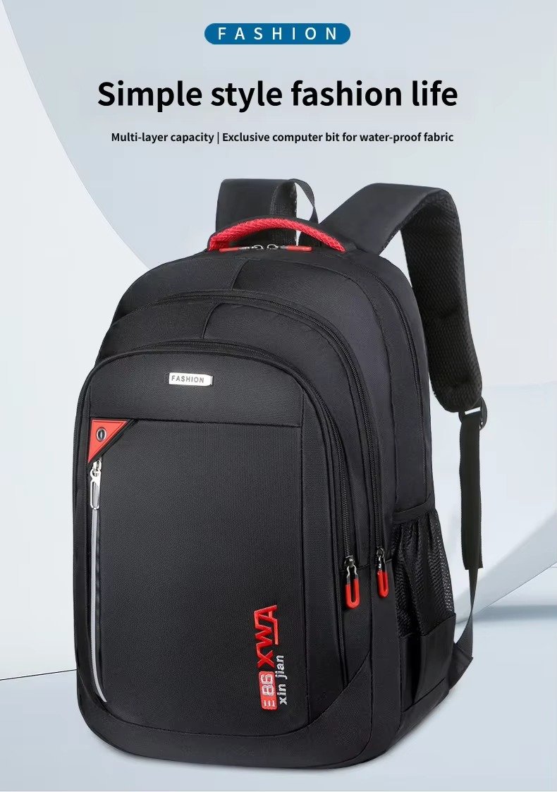 China Factory Direct Wholesale Fashion Unisex Student School Backpack Large Capacity Waterproof Casual Travel Computer Backpacks product detail