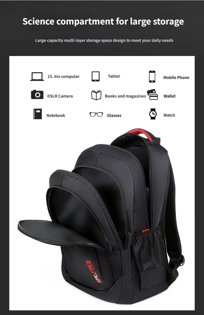 China Factory Direct Wholesale Fashion Unisex Student School Backpack Large Capacity Waterproof Casual Travel Computer Backpacks product detail