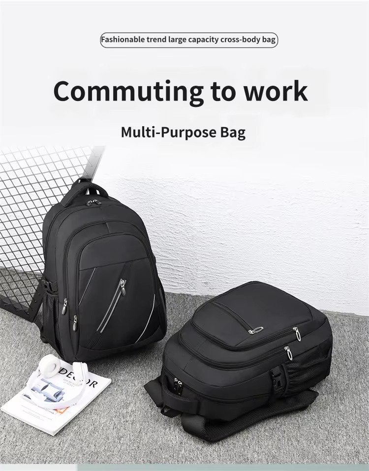 Wholesale Customizable 15.6 Inch Large Capacity Anti-Theft Laptop Backpack Waterproof Commute Business Travel Student School Bag product detail