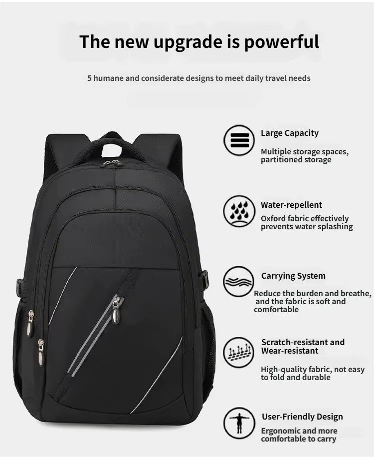 Wholesale Customizable 15.6 Inch Large Capacity Anti-Theft Laptop Backpack Waterproof Commute Business Travel Student School Bag product detail
