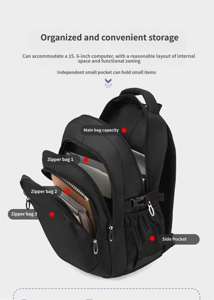 Wholesale Customizable 15.6 Inch Large Capacity Anti-Theft Laptop Backpack Waterproof Commute Business Travel Student School Bag product detail