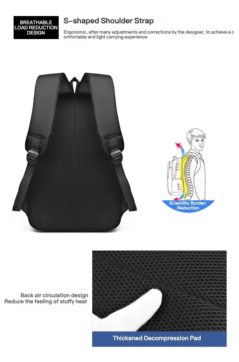 Large Capacity 20-35L Computer Rucksack Business Laptop Backpack Fashion Waterproof Outdoor Travel College Student School Bag product detail