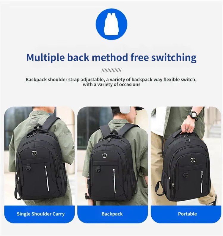 Hot Selling Large Capacity Men's Computer Backpack College Student Schoolbag Multi-Layered Lightweight Business Travel Backpacks product detail