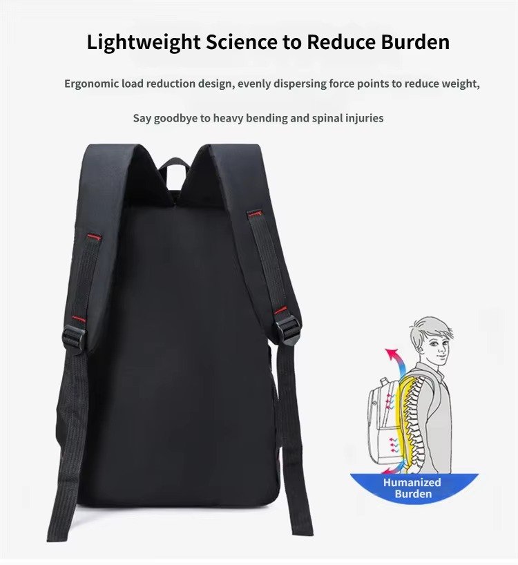 Fashionable New Design Waterproof Travel Laptop Backpack Junior High School College Student Bookbag Stylish Schoolbag for Boys product detail