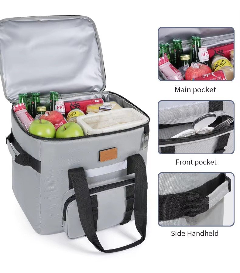 Large Capacity Multi-Functional Insulated Cooler Bag Portable Lunch Bag Waterproof Leakproof Thermal Box for Camping Picnics product detail