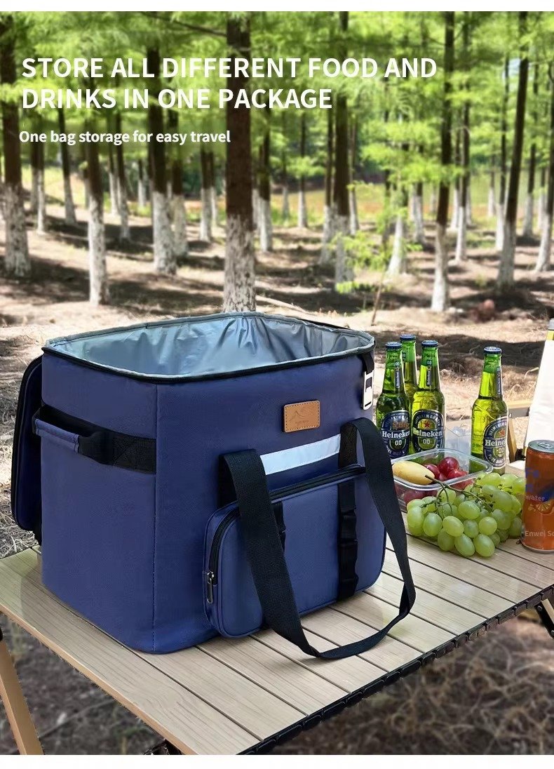Large Capacity Multi-Functional Insulated Cooler Bag Portable Lunch Bag Waterproof Leakproof Thermal Box for Camping Picnics product detail