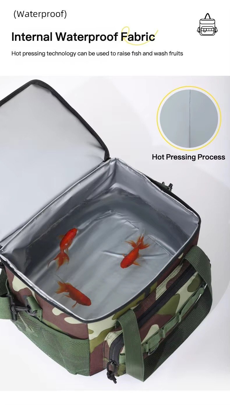 Cross-Border Camouflage Double-layer Insulated Bag Portable Large Capacity Oxford Thickened Outdoor Camping Picnic Cooler Bag product detail