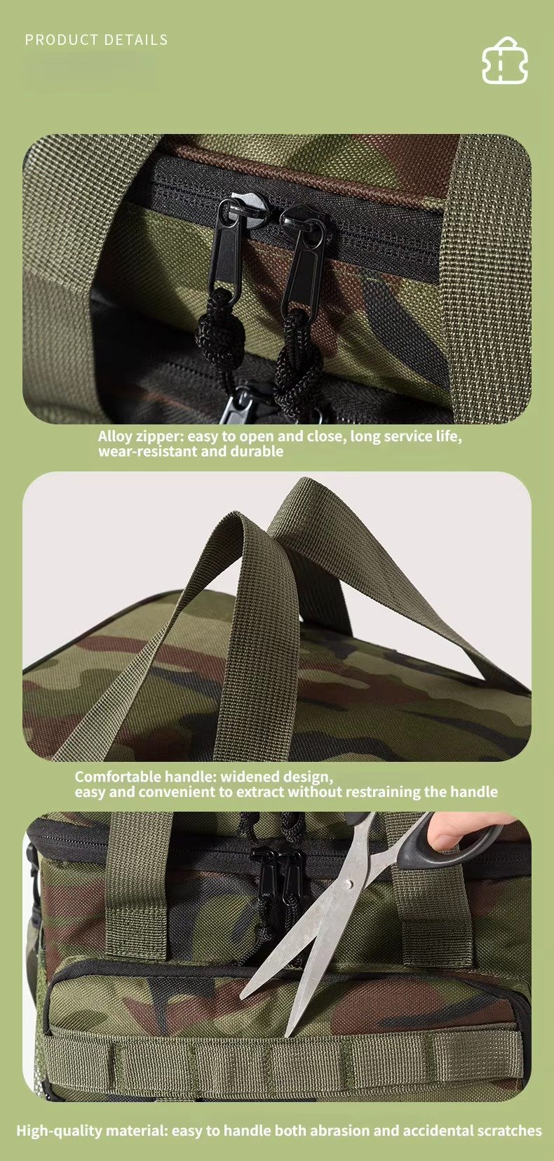 Cross-Border Camouflage Double-layer Insulated Bag Portable Large Capacity Oxford Thickened Outdoor Camping Picnic Cooler Bag product detail