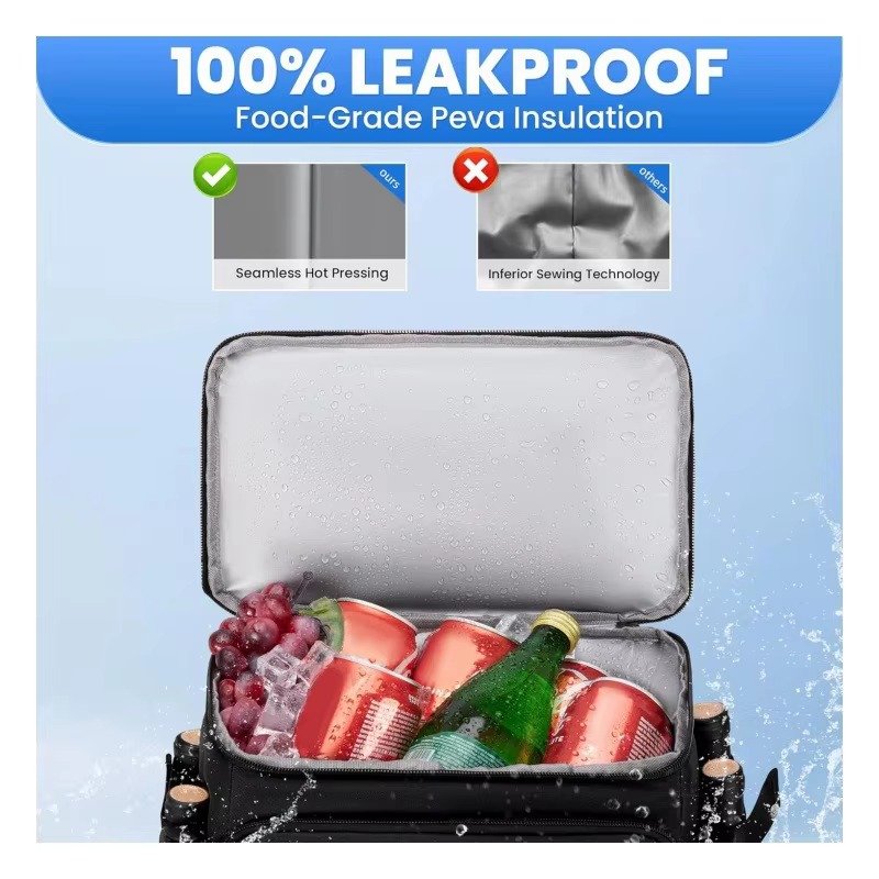 Custom Logo Portable Large Capacity Refrigerated Backpack Leakproof Insulated Cooler Backpack Outdoor Thermal Soft Lunch Ice Bag product detail