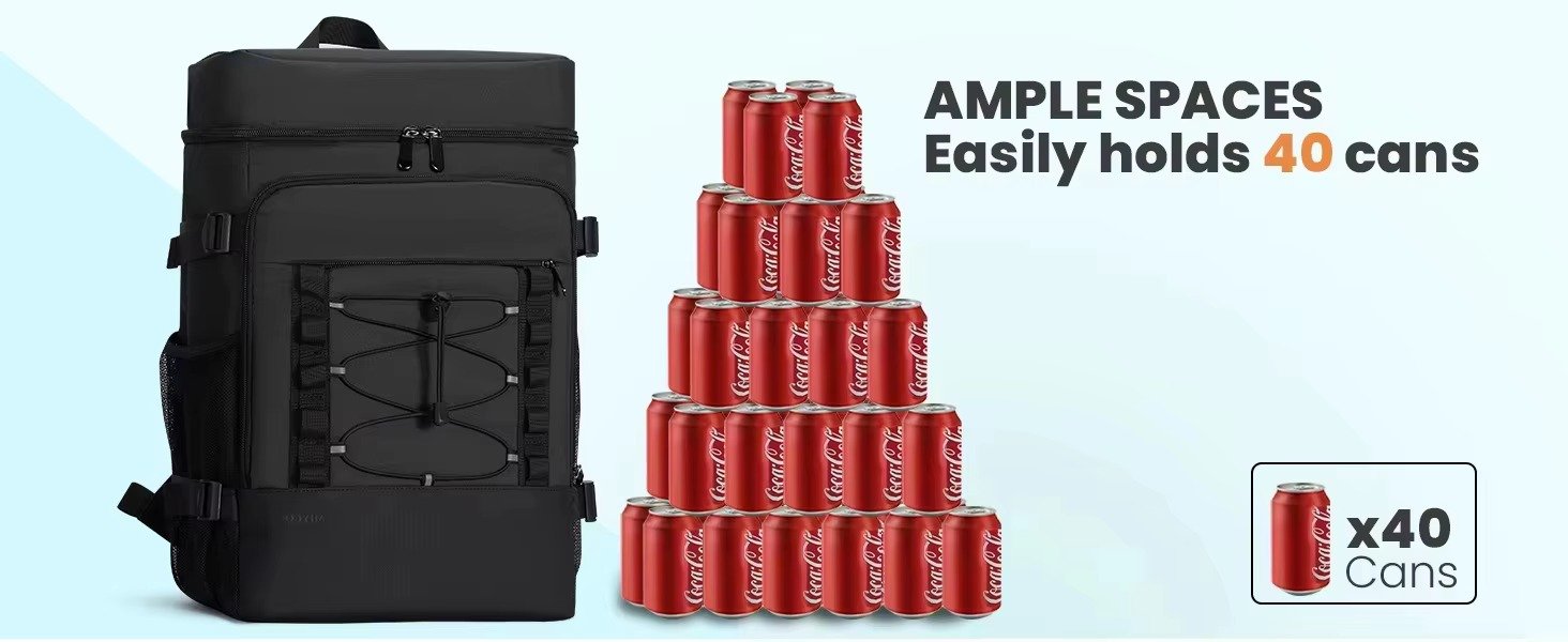 Custom Logo Portable Large Capacity Refrigerated Backpack Leakproof Insulated Cooler Backpack Outdoor Thermal Soft Lunch Ice Bag product detail